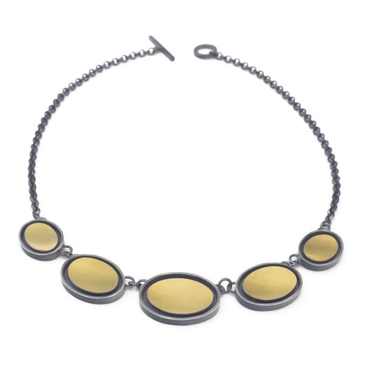 Floating Gold Oval Necklace